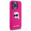 Karl Lagerfeld KLHMP15LSKHPPLF iPhone 15 Pro 6.1 fuksja/fuschia hardcase Silicone Karl Head Print MagSafe